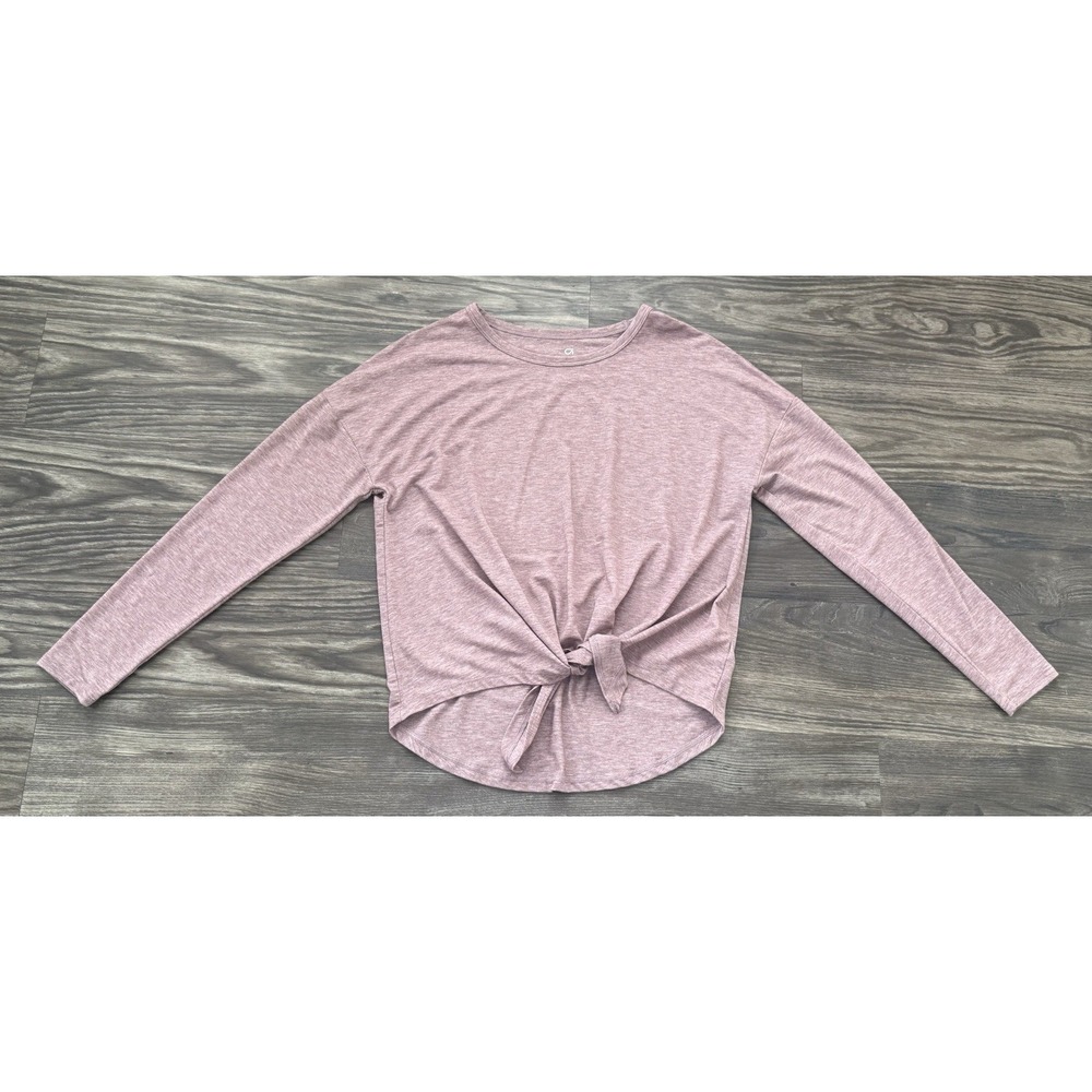 Tie Front Long Sleeve Top Knot Activewear Sporty GapFit Breathe Yoga Pilates Y2K